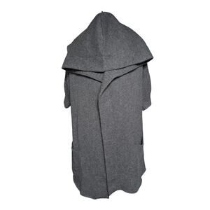 Vince Gray Hooded Knit Cardigan Womens Size S Alpaca Wool Blend Sweater